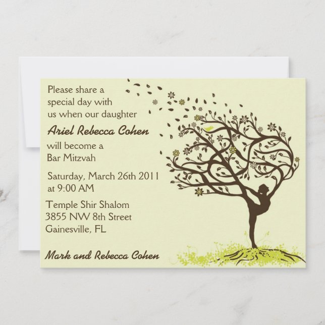 Invitación Estirar mi barra Mitzvah de los miembros (Anverso)