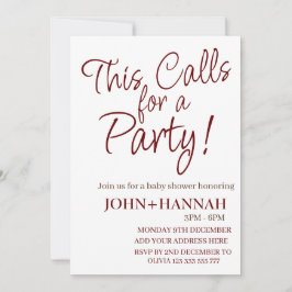 Invitación Esto hace necesario un Fiesta de Baby Shower de di