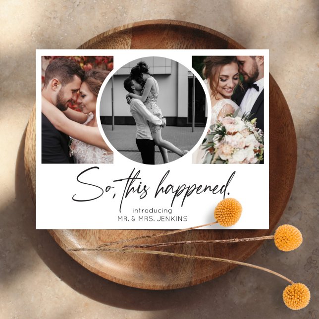 Invitación Esto Ocurrió En La Galería Multifoto Elopement (Subido por el creador)