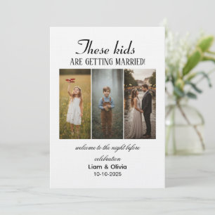 Invitación Estos chicos se casan y cena de ensayo