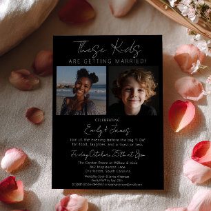 Invitación Estos Niños Están Recibiendo Cena De Ensayos Casad