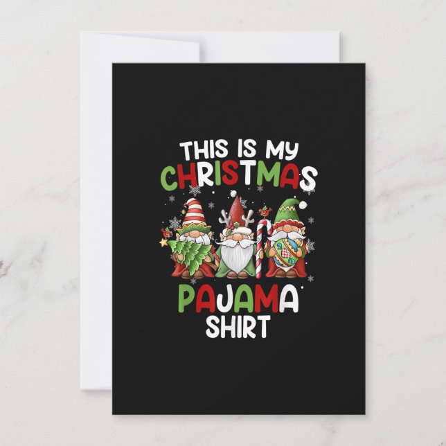 Invitación Estos son mis Navidades Pajama Shirt Gnomies Gnome (Anverso)