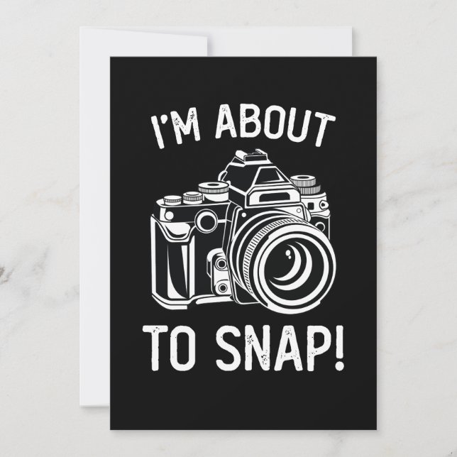 Invitación Estoy a punto de romper divertida fotografía (Anverso)