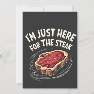 Invitación Estoy aquí para los amantes de la carne de carne d