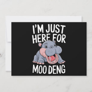 Invitación Estoy aquí por Moo Deng Cute Baby Hippo