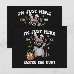 Invitación Estoy Aquí Solo para la Caza de Huevos de Pascua M