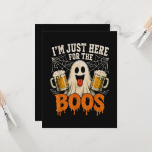 Invitación Estoy Aquí Solo por los Abucheos Funny Ghost Hallo