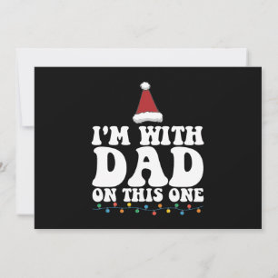 Invitación Estoy con papá en la familia de un Navidad