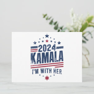 Invitación Estoy con su voto de Kamala para 2024 Kamala-Harri