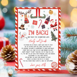 Invitación Estoy de vuelta Navidades de la carta de llegada d