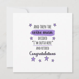 Invitación Estoy fuera de aquí" Graciosa Jubilación