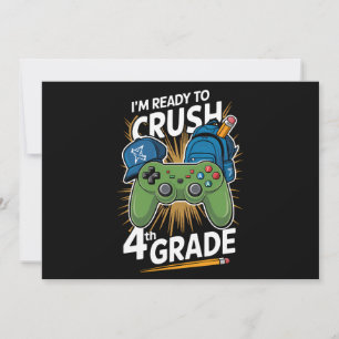 Invitación Estoy listo para aplastar 4º grado de vuelta al co
