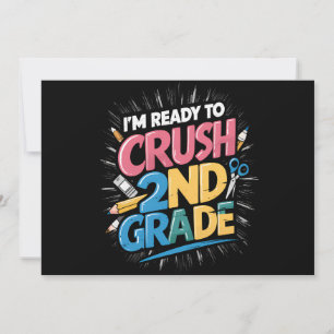 Invitación Estoy listo para aplastar el segundo grado de vuel