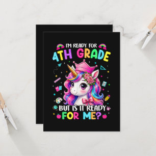 Invitación Estoy listo para el unicornio de 4to grado primer
