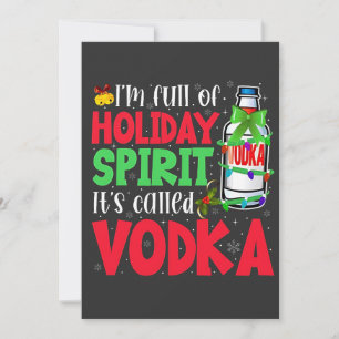 Invitación Estoy Lleno de Espíritu Navideño, Se Llama Vodka N