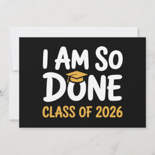 Invitación Estoy Tan Listo Clase De Graduación 2026 26 Gradua
