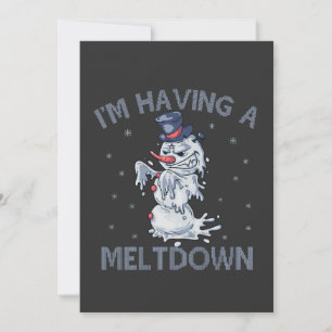 Invitación Estoy teniendo un regalo de Snowman, Navidades div