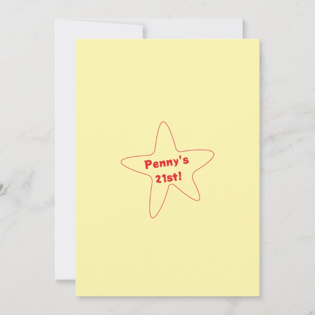 Invitación estrella (Anverso)