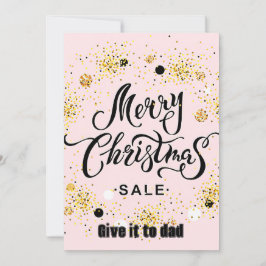 Invitación Estrella afortunada dorada, palabra artística negr