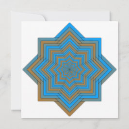 Invitación Estrella azul y ámbar