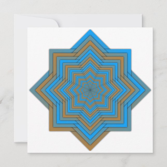 Invitación Estrella azul y ámbar (Anverso)