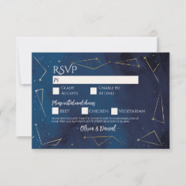 Invitación Estrella Boda de RSVP firma compromiso con la mari