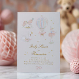 Invitación Estrella Chica de Baby Shower Princesa Fairytale B