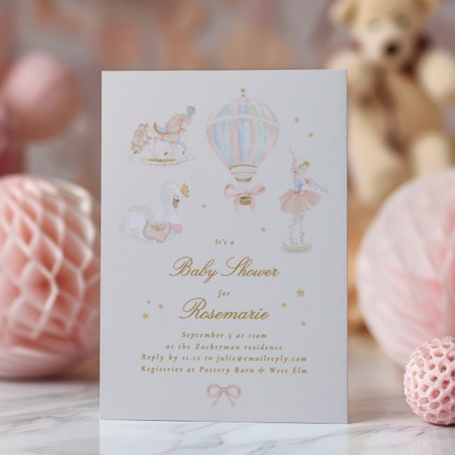 Invitación Estrella Chica de Baby Shower Princesa Fairytale B (Subido por el creador)