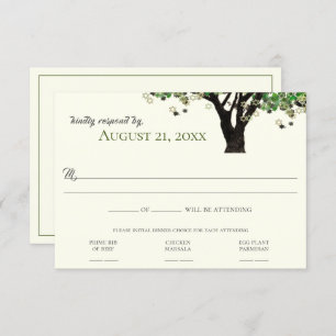 Invitación Estrella de árbol enmarcada de David Mitzvah RSVP