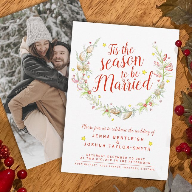 Invitación Estrella de berries rojas en invierno (Subido por el creador)