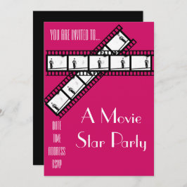 Invitación Estrella de cine de Hollywood vestido fiesta