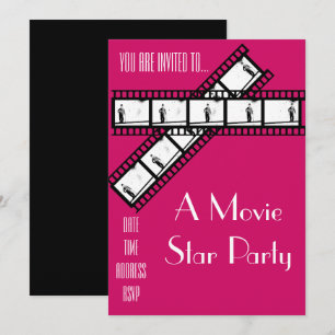 Invitación Estrella de cine de Hollywood vestido fiesta
