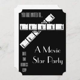 Invitación Estrella de cine de Hollywood vestido fiesta