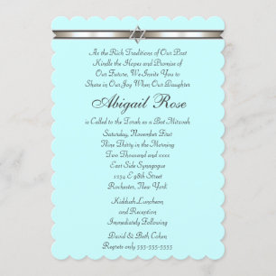 Invitación Estrella de David Cumpleaños Bat Mitzvah de cualqu