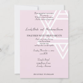 Invitación Estrella De David En Judío Rosa