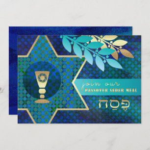 Invitación Estrella de David, Kiddush Cup Passover Seder