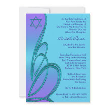 Estrella de David Morató Bat Mitzvah Púrpura Turqu