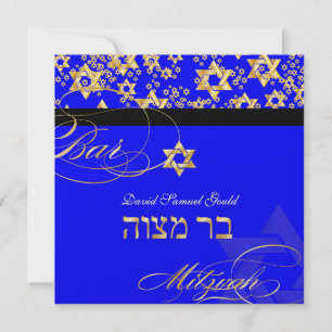 Invitación Estrella de David PixDezines, Bar Mitzvah