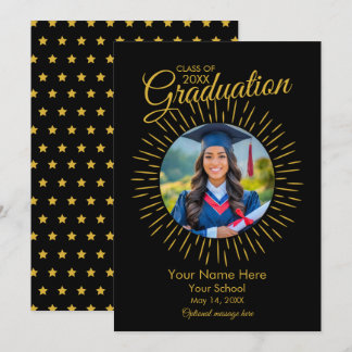 Invitación Estrella de Graduación de Fotografías (