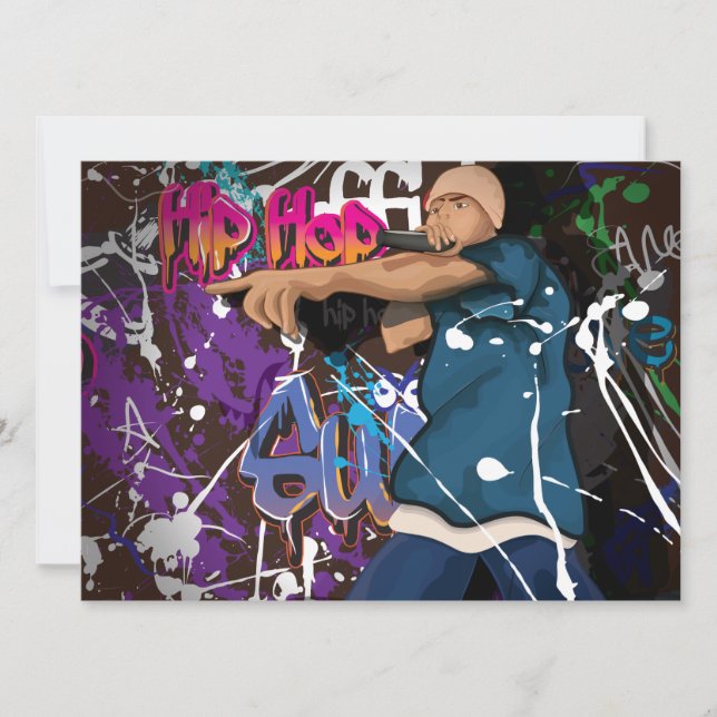 Invitación Estrella de Hip Hop (Anverso)