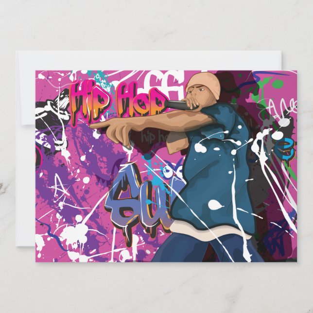 Invitación Estrella de Hip Hop (Anverso)