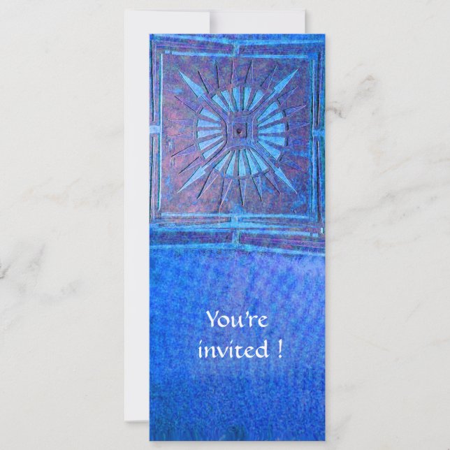 Invitación ESTRELLA DE LA MAÑANA , azul brillante (Anverso)