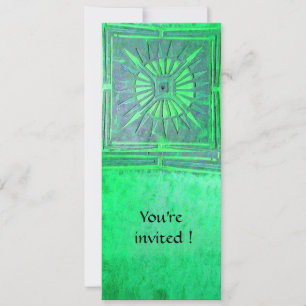 Invitación ESTRELLA DE LA MAÑANA MONOGRAMA , verde claro bri