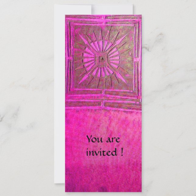 Invitación ESTRELLA DE LA MAÑANA , violeta rosa antiguo (Anverso)