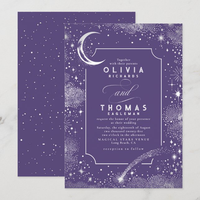 Invitación Estrella de la noche del estreno de la luna estrel (Anverso / Reverso)