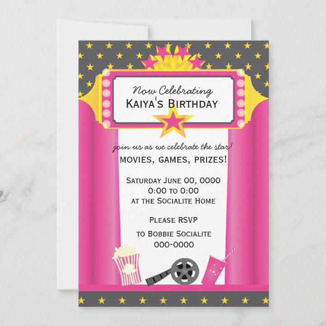 Invitación Estrella de la película! (Anverso)