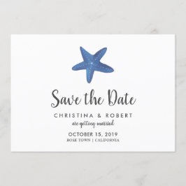 Invitación Estrella de mar | Boda en el océano guardar la fec