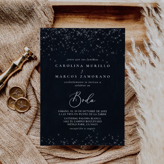 Invitación Estrella de plata rusa Confetti Boda Boda (Subido por el creador)