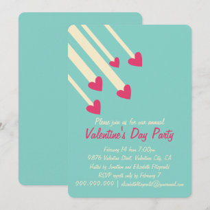 Invitación Estrella de tiro moderna de corazón rosado Fiesta 