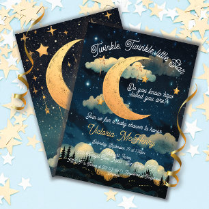 Invitación Estrella de Twinkle litte Celestial Baby Shower